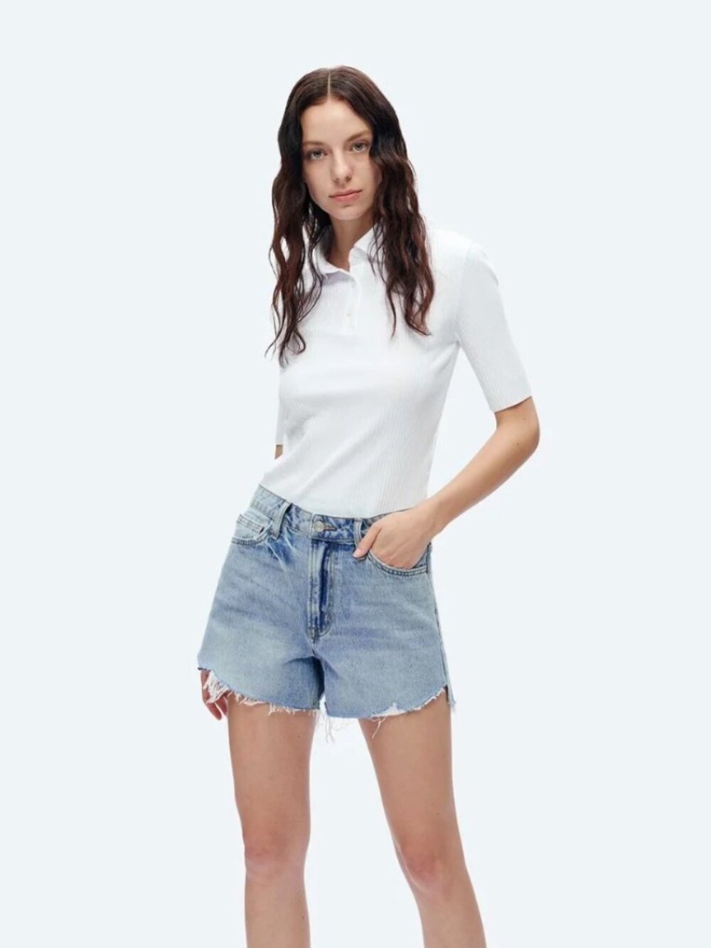 Oneso High Rise Cut-off Shorts size M NWT